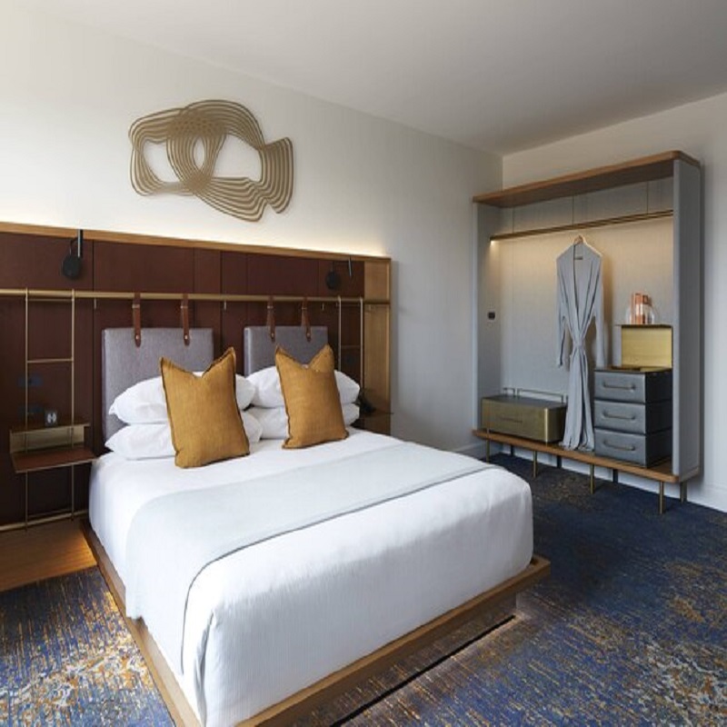 CFP1805 King Guest Room Hotel Fit-Out Furniture ตู้เสื้อผ้าชั้นวางกระเป๋า
